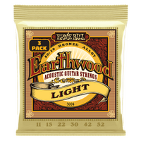 Ernie Ball Earthwood Light 80/20 Bronze Acoustic Guitar Strings 3-Pack - 11-52 Gauge