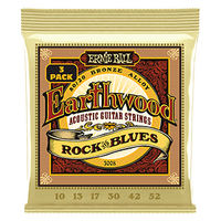 Ernie Ball Erthwd RandB wPlain G 8020 Brnz Ac Gtr Strings 3 Pk 10 52