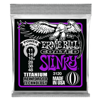 Ernie Ball Power Slinky Coated Titanium RPS Electric Guitar Strings - 11-48 Gauge