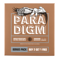 Ernie Ball 3 Pack - 12-54  PARADIGM MED LIGHT PHOSPHOR BRONZE ACOUSTIC GUITAR STRINGS