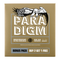 Ernie Ball 3 Pack - 12-54  PARADIGM MED LIGHT 80/20 BRONZE ACOUSTIC GUITAR STRINGS