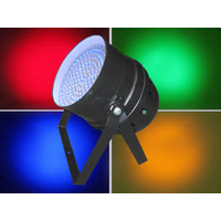 LED Par 64 RGB DMX 30W 183 LEDs - Black: Piggy Back Plug, double yoke, digital display