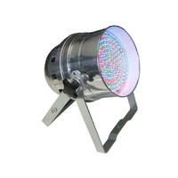 LED Par 64 RGB DMX 30W 183 LEDs - Polished: Piggy Back Plug, double yoke, digital display - polished