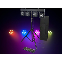 LED Par Bar 28x3W 3-in-1 RGB LEDs w/ stand, foot controller, bag.