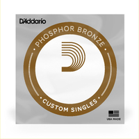 D'Addario PBB130 Phosphor Bronze Acoustic Bass Single Strings Long Scale, .130