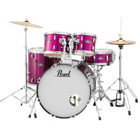 Pearl Roadshow Complete 5-Piece 20" Fusion Drum Kit w/ Hardware & Cymbals (Pink Metallic)