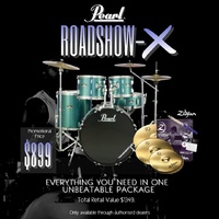 Pearl Roadshow-X 5-Piece Fusion-Plus 22" Acoustic Drum Kit