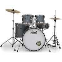 Pearl Roadshow Complete 5-Piece 22" Fusion Drum Kit w/ Hardware & Cymbals (Charcoal Metallic)