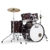 Pearl Roadshow Complete 5-Piece 22" Fusion Drum Kit w/ Hardware & Cymbals (Red Wine)