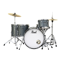Pearl Roadshow Complete 5-Piece 22" Rock Drum Kit w/ Hardware & Cymbals (Charcoal Metallic)
