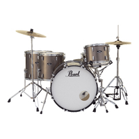 Pearl Roadshow Complete 5-Piece 22" Rock Drum Kit w/ Hardware & Cymbals (Bronze Metallic)