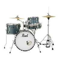 Pearl Roadshow Complete 4-Piece 18" Gig Drum Kit w/ Hardware & Cymbals (Aqua Blue Glitter)