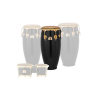 Pearl ELITE SERIES WOOD CONGA, 11.75" CONGA MATTE BLACK W/ GOLD HARDWARE