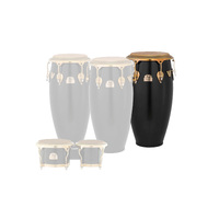 Pearl ELITE SERIES WOOD CONGA, 12.5" TUMBA MATTE BLACK W/ GOLD HARDWARE