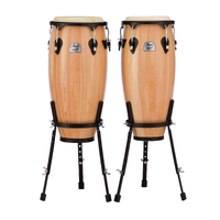 Pearl PRIMERO WOOD CONGA SET 10"+11" includes /PC100 10"& PC110 11" BASKET STANDS - NATURAL LACQUER