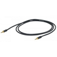 Audio cable - 3.5 Stereo Jack-3.5 Stereo Jack blk & gold - 1.5m - black