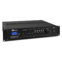 Power Dynamics PRM360 - NEW, 4-Zone 100V Amplifier 360W with 2 Mic/Line + 2 Line and USB/MP3 Player