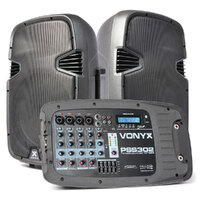 Vonyx PSS302 10" Portable PA System with Bluetooth 300W