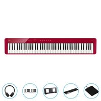Casio Px-S1100Rd Privia Compact Digital Piano (Red) W/ Bonus Accessories