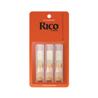 Rico By D'Addario Bb Clarinet Reeds, Strength 1.5, 3-Pack