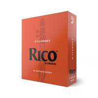Rico By D'Addario Bb Clarinet Reeds, Strength 1.5, 10-Pack