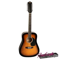 Redding RED512TS 12 String Spruce Top Dreadnought Acoustic Guitar in Tobacco Sunburst
