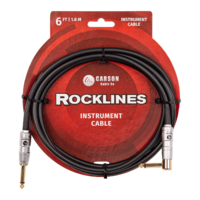 CARSON ROK06SL ROCKLINES 6 FT NOISELESS GUITAR CABLE BLACK