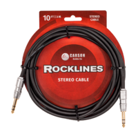 Carson Rok10St Rockline 10' Stero Instrument/Audio Cable
