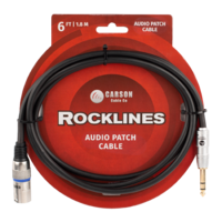 Rocklines Rom6St 6 Ft  Xlr Male  - 6.5 Stereo Balanced  Jack