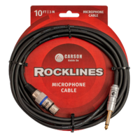 Carson Rom10H Rocklines 10 Ft (3 M) Microphone  Female Xlr Jack Cable