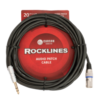 Rocklines Rom20St 20' Xlr Male  - 6.5 Stereo Balanced  Jack