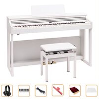 Roland Rp701Wh Digital Home Piano - White W/ Bench And Bonus Bundle