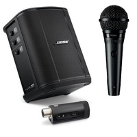 Bose S1 Pro+ Wireless Speaker Pack w/ XLR Transmitter & Shure PGA58 Microphone