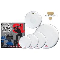 Slam Single Ply Coated Medium Weight Drum Head Pack - 10"T/12"T/14"T/14"S/20"BD