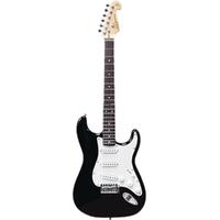 SX 3/4 Stratocaster Style Electric Guitar Pack w/ Amp (Black)