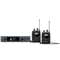 Sennheiser ew IEM G4-TWIN-B Wireless stereo monitoring twin set. Includes (1) SR IEM G4 stereo transmitter, (2) EK IEM G4 stereo bodypack receivers, (