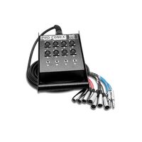 Pro-Conex Stage Box Snake, Hosa 8 x XLR Sends and 4 x 1/4 in TRS Returns, 50 ft