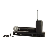 Shure SHR-BLX1288CLM17 Wireless Dual Mic System BLX1 Tx; CVL & BLX2PG58 Mic; BLX88 RX;Auto Setup:662-686MHz