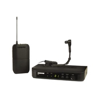 Shure SHR-BLX14B98K14 Wireless Instrument Mic System BLX1 Tx; B98H/C Mic; BLX4 Rx Auto Setup: 614-638MHz
