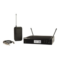 Shure SHR-BLX14RK14 Wireless 1/2R Guitar System BLX1 Tx; WA302 Cable; BLX4R Rx Auto Setup: 614-638MHz
