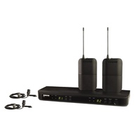Shure SHR-BLX188CVLM17 Wireless Dual Lapel Mic System 2 x BLX1 Tx; 2 x CVL-B/C Mic; BLX88 RX;Auto Setup:662-686MHz