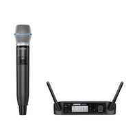 Shure SHR-GLXD24+B87A Wireless Dig Handheld System GLXD2 Tx; Beta87A Mic;GLXD4 Rx Auto Setup: 2.4GHz