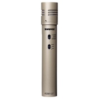 Shure KSM137SL Microphone Studio Condenser Cardioid (Champagne), Foam WS & Carrying Case