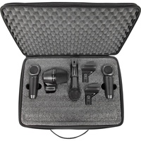 Shure SHR-PGASTKIT4 PGA 4pce Studio Mic Kit 1x PGA52, 1x PGA57, 2x PGA181 Adapters, Cables & Carry Case