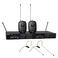 Shure Wireless Dig Headworn System Dual Channel; SLXD1 Tx; MX153 Mic;SLXD4D Rx;520-564MHz