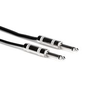 Speaker Cable, Hosa 1/4 in TS to Same, Black Zip, 10 ft