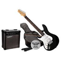 Ashton Spag232Lbk Left-Handed Electric Guitar Pack - Black