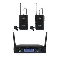 SoundArt Deluxe Dual Channel Wireless Microphone Set with 2 x Headset Mics