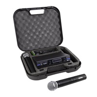 SoundArt SPLL-200MM Deluxe Dual Channel Wireless Microphone Set with 2 x Hand-Held Mics