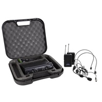 SoundArt Dual Channel Lapel / Headset Wireless Microphone Set with Case